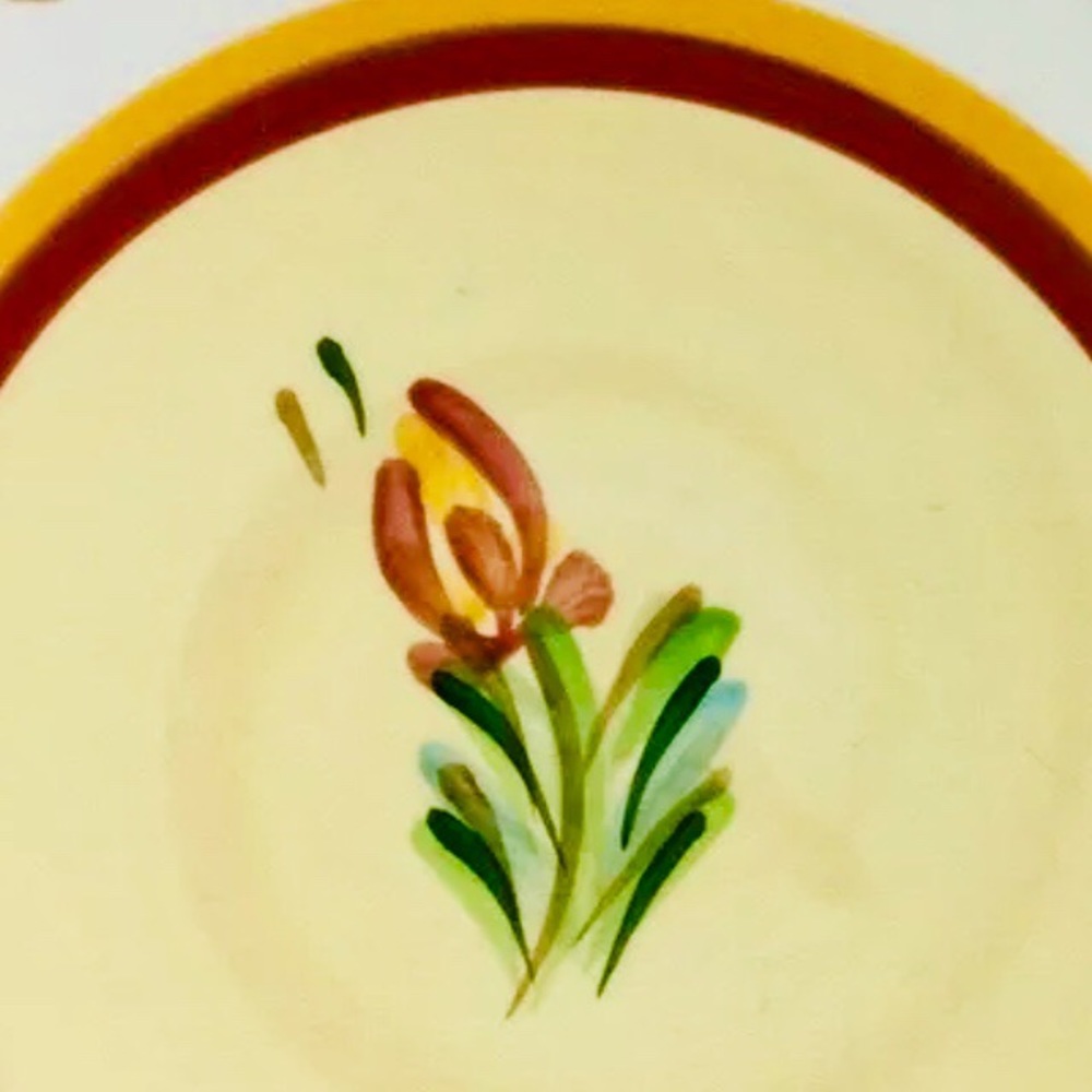 SLAH 2 Siena Dinner Plates Handpainted EUC - Picture 2 of 3